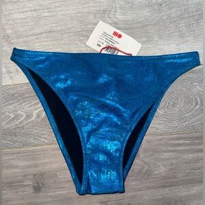 New! Solid & Striped Elsa ($88) Metallic Blue Swim Bottom XS